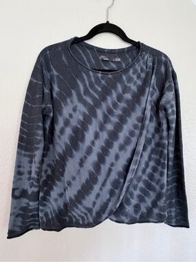 prAna Tie-Dye Wrap-Front Knit Sweater | Size Small